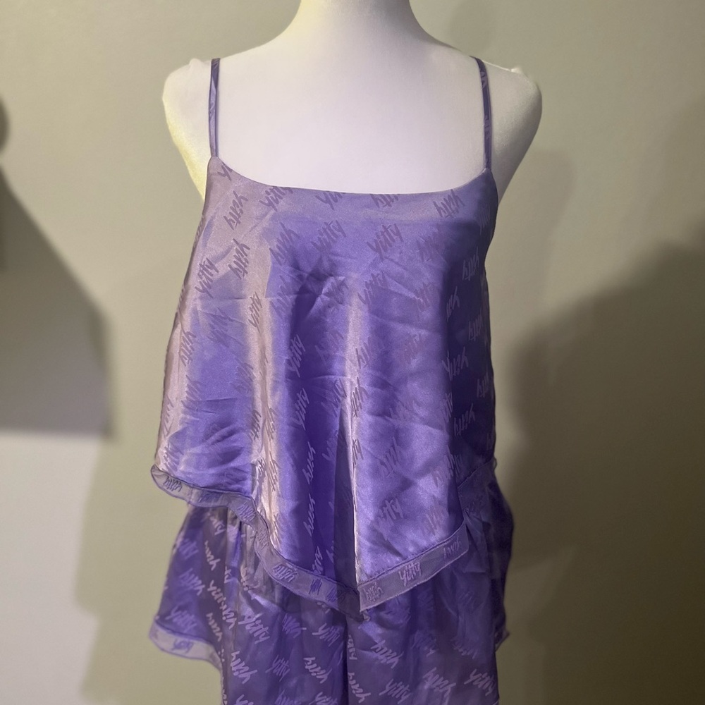 Yitty Purple Satin pj cami Top and shorts - Women Intimates & Sleepwear